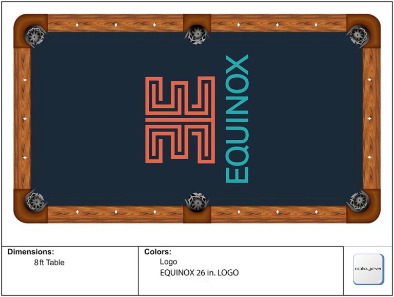 Custom Logo Pool Table Felt Printed Billiard Cloth
