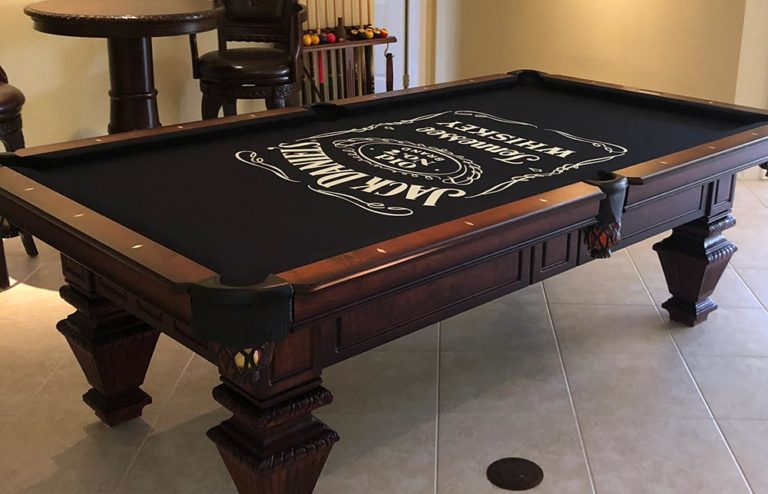 Custom Logo Pool Table Felt Printed Billiard Cloth