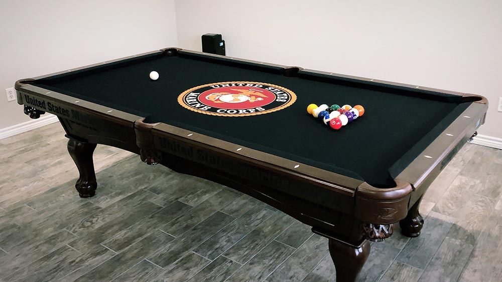 Custom Pool Table Felt With Matching, What Color Felt For Pool Table
