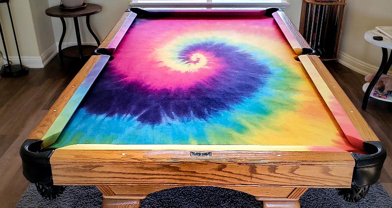 pool table felt purple